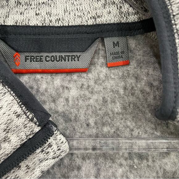 Free Country Men’s Sweater Vest Pumice Gray Fleece  Full Zip w/ Pockets - Medium - Picture 7 of 10